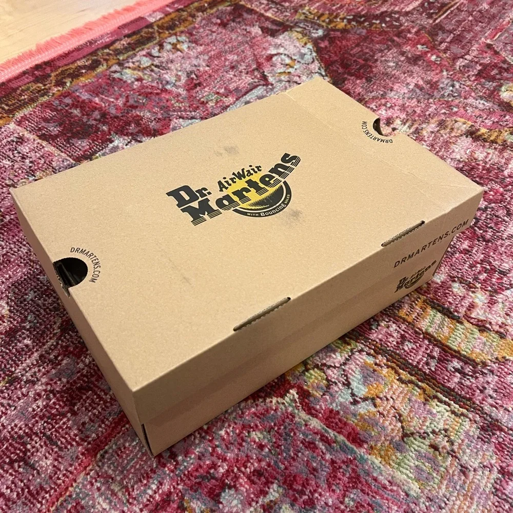 Dr. Martens Black Strappy Platform Sandals with Yellow Stitching - Picture 6 of 6